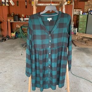 True Craft Green Flannel Dress 🌲